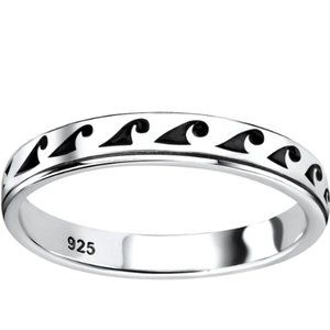 Sterling Silver Wave Ring